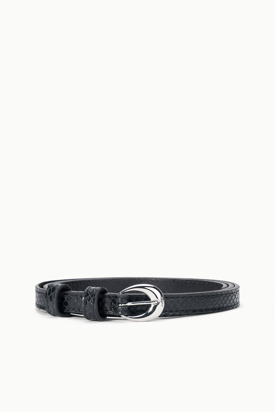Slim Moon Buckle Belt - 13Mm | Black