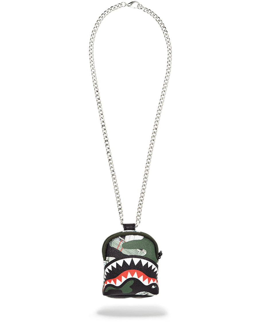 Camo Money Shark Backpack Chain