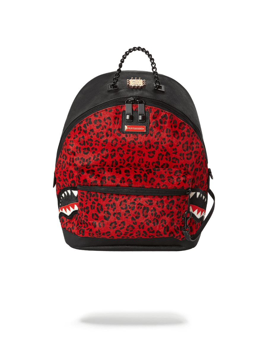 6-Strap Red Leopard Empress (Pony Hair)