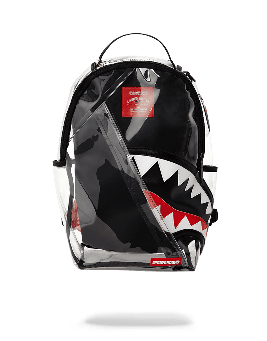 Angled 20/20 Vision Shark Clear Backpack