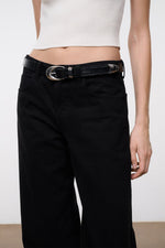 Moon Buckle Belt | Black Croco - image 2
