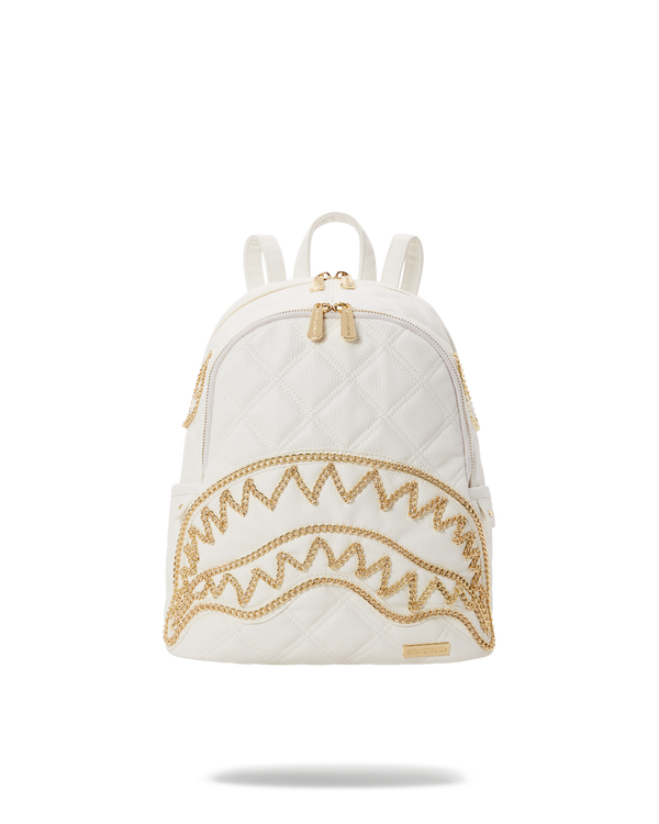 RIVIERA LE BLANC GOLD CHAIN SHARK SAVAGE BACKPACK