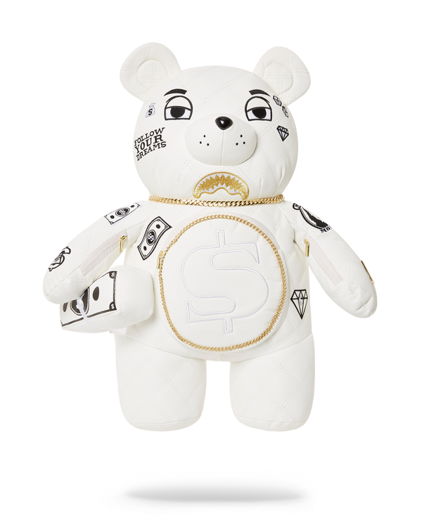 RIVIERA LE BLANC GOLD CHAIN MONEYBEAR TEDDYBEAR BACKPACK