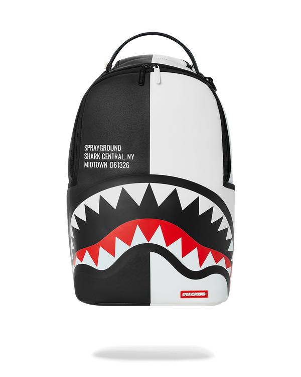 SHARK CENTRAL SPLIT BACKPACK BLK/WHT (DLXV)