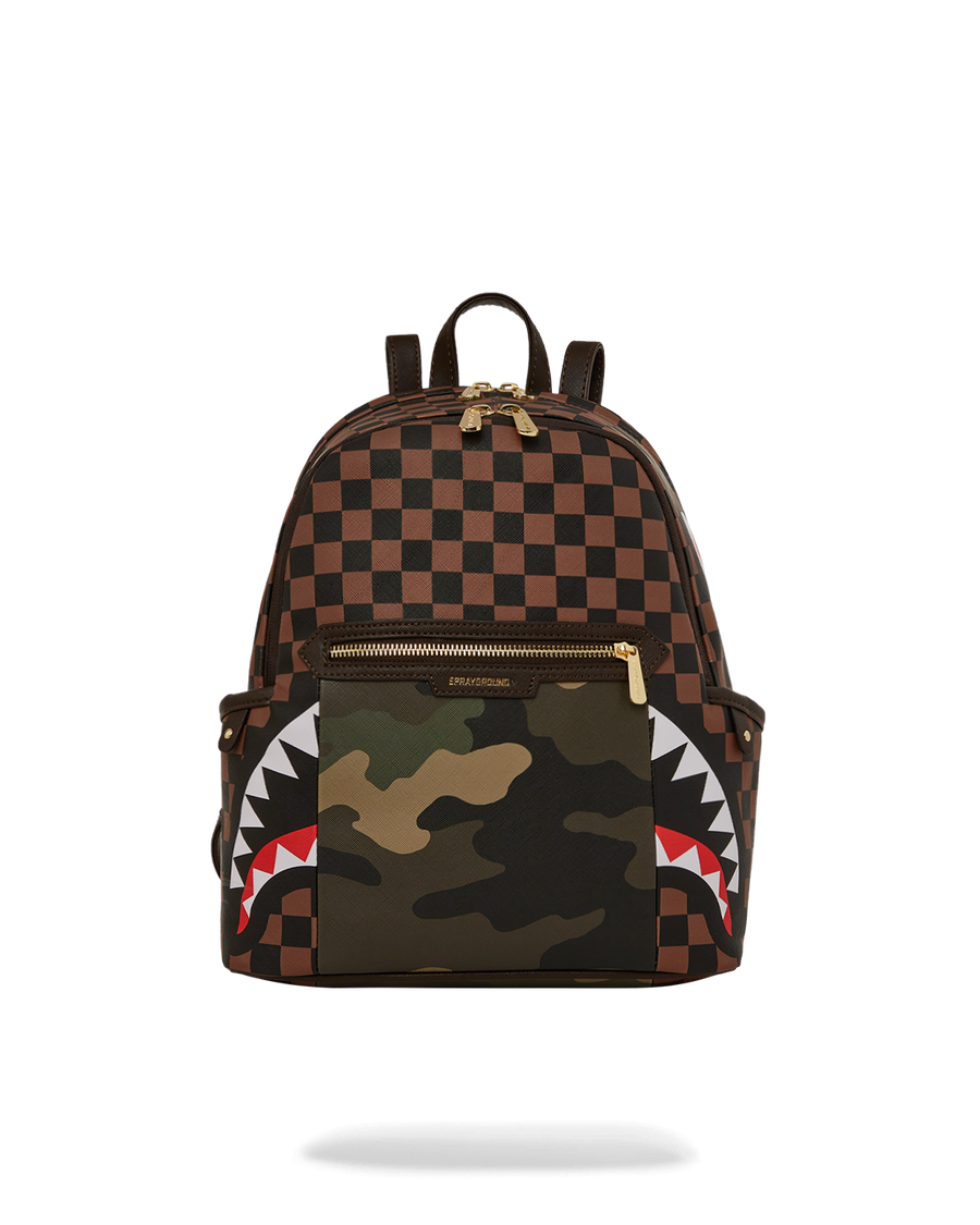 Exterior Gold Zip Pocket Sharks In Paris Savage Backpack