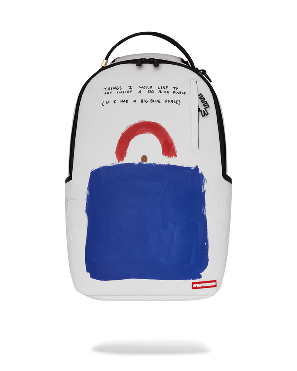 Keith Haring Big Blue Purse Art Backpack
