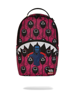 Squid Game Collab Front Man & Pink Guard Sharks Backpack