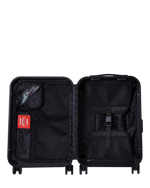REALITY CHECK SHARKITECTURE CARRY-ON JETBLACK LUGGAGE (GOLD HARDWARE)