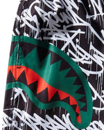 SCRIBBLE SHARK SHOTO SWIM TRUNKS