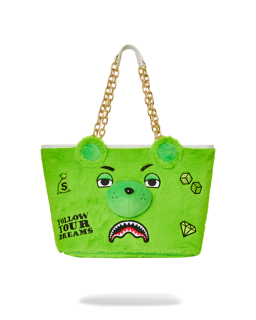 Plush Moneybear Tote (Green)