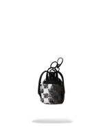 SCRIBBLE DRIBBLE CHECK BACKPACK KEYCHAIN